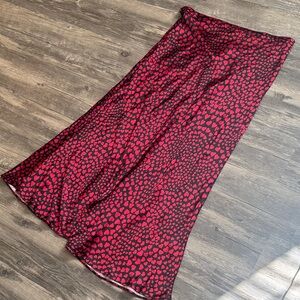 Rachel Zoe Heart Pattern Skirt in Pink and Red